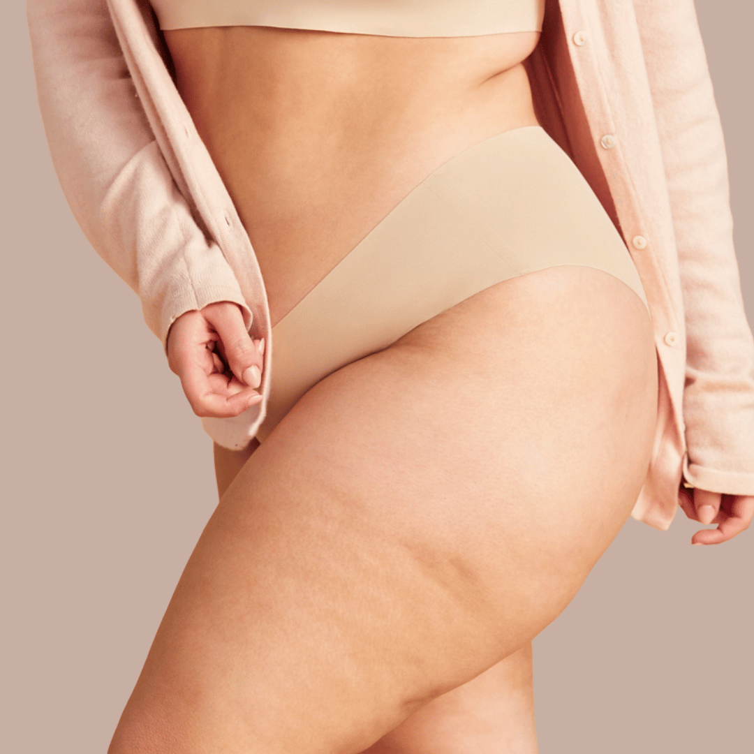 Bildausschnitt vom nahtlosen Periodenslip in beige